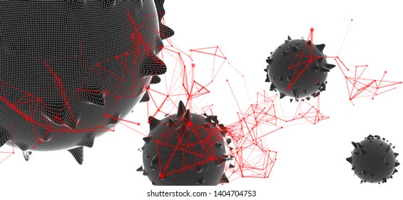 Modern science and technology background. Abstract sphere.