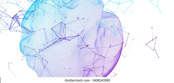 Modern science and technology background. Abstract sphere.