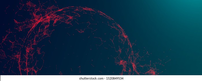 Modern science and technology background. Abstract sphere.