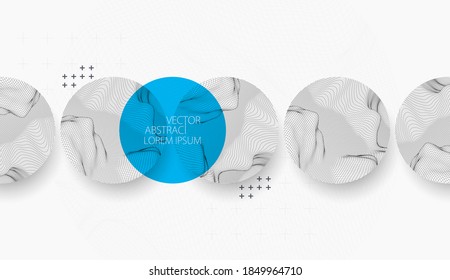 Modern science or technology elements. Trendy abstract background. Cyberspace surface illustration. Vector.