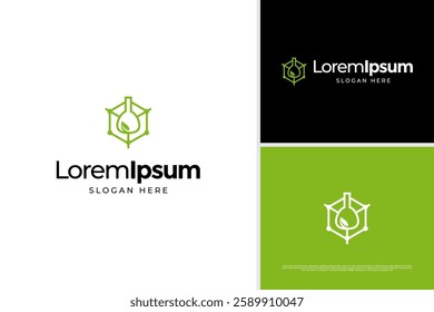Modern science technology icon logo vector design template