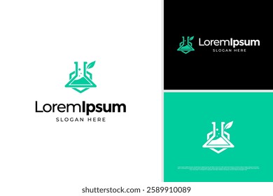 Modern science technology icon logo vector design template