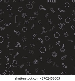 Modern science and technology line art icons