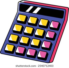 Modern Scientific Calculator Business Illustration