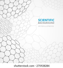 Modern Scientific Hexagonal Cell Spheres Tesselar Background Pattern Template For Website Titles And Announcements Abstract Vector Illustration