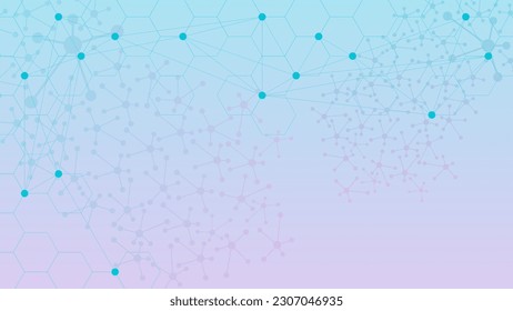 Modern scientific with molecular structure and hexagon shapes for medical innovation, chemistry, science and technology background. Vector illustration.