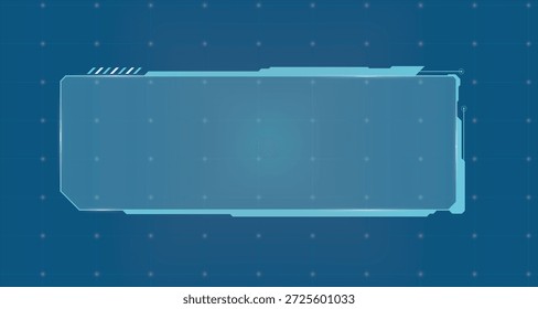 Moderno Sci-Fi inferior terceiro título barra com estilo holográfico UI