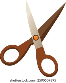 Modern  scissors on a white background  vector art illustration