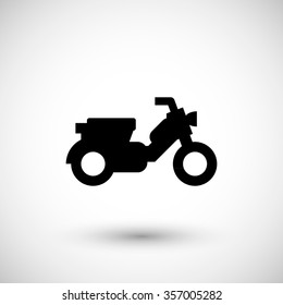 Modern scooter icon isolated on grey. Vector illustration