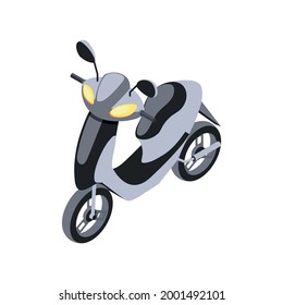 Modern scooter isometric icon 3d vector illustration