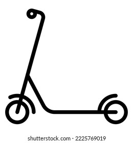 Modern Scooter linear style icon. Eco-friendly sustainable transport Vector illustration.