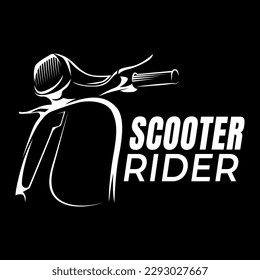 Modern scooter logo. Scooter rider logo