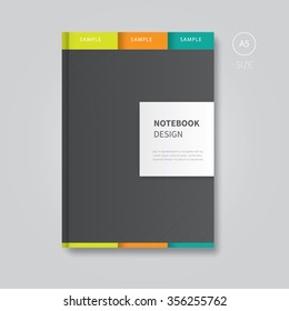 modern scrapbook or book cover layout background / brochure notebook design template 