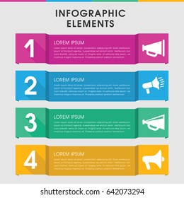 Modern scream infographic template. infographic design with scream icons includes . can be used for presentation, diagram, annual report, web design.