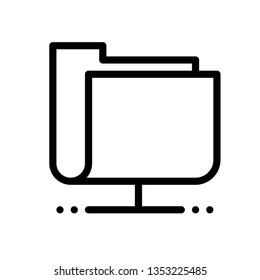 Modern screen file icon