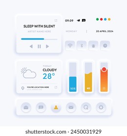 modern screen interface for application