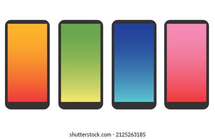 Modern screen vector design for mobile app. Soft color abstract gradients.