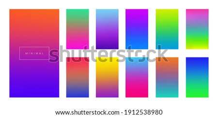 Modern screen vector design for mobile app. Bright colorful gradient backgrounds. Light color backdrops for ui. Blurred colored web interface vector templates.