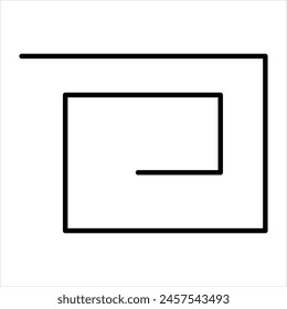 Elemento de Vector de línea abstracta de garabato moderno