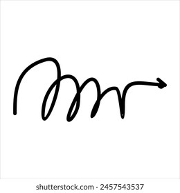 Modern scrible abstract line vector element
