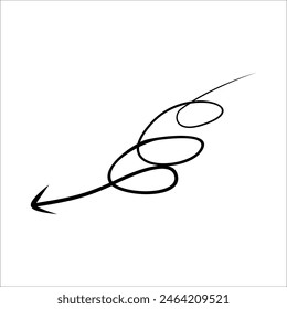 Modernes Scrible-Element zur Vektorgrafik Abstrakter Linien