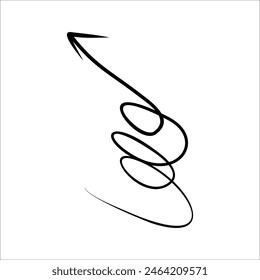 Modern Scrible Abstract Line Vector Element