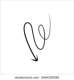 Modern Scrible Abstract Line Vector Element