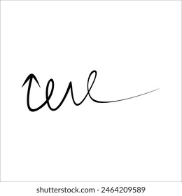 Modernes Scrible-Element zur Vektorgrafik Abstrakter Linien