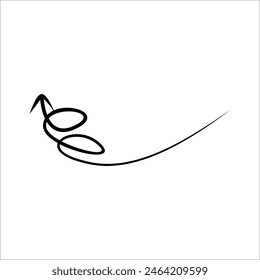 Modern Scrible Abstract Line Vector Element