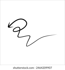 Modern Scrible Abstract Line Vector Element