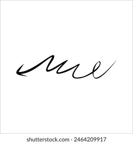Modern Scrible Abstract Line Vector Element