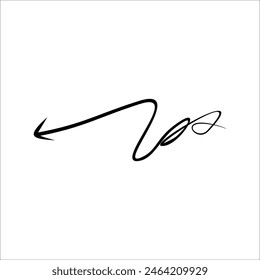 Modern Scrible Abstract Line Vector Element