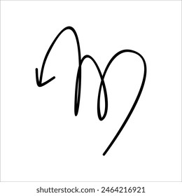 Modern Scrible Abstract Line Vector Element