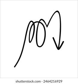 Modern Scrible Abstract Line Vector Element