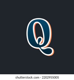 Modern script font and uppercase