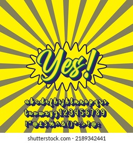 Modern script with pop art style