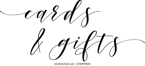 Signo de matrimonio de escritura moderna para tarjetas y regalos