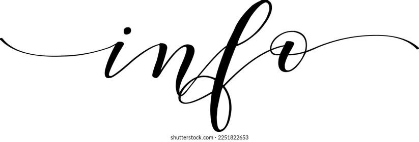 Modern Script Typography Wedding Sign for info