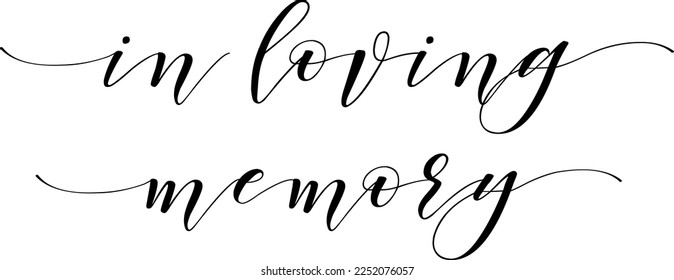 Modern Script Typography Wedding Sign for in loving memory
