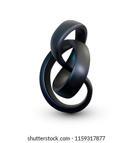 Modern sculptures isolated white background  Vector illustration 