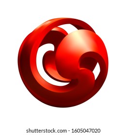 Modern sculptures isolated on white background. Vector illustration.