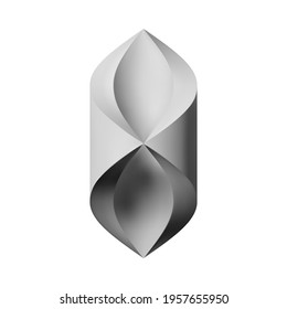 Modern sculptures isolated on white background. Vector illustration.