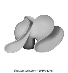 Modern sculptures isolated on white background. Vector illustration.