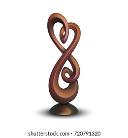 Modern sculptures isolated on white background. Vector illustration.