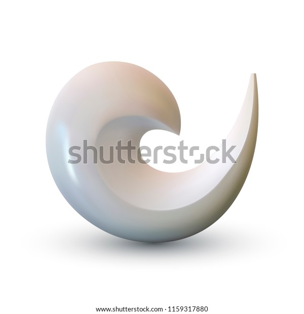 Modern Sculptures Isolated On White Background Stock Vector (Royalty