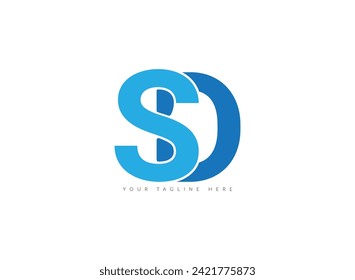 Modernes SD Latter Logo - abstrakte Logo-Vorlage.
