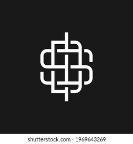 Modern SDI Line Monogram Logo Free Vector