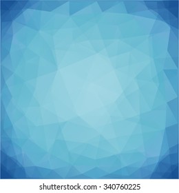 Modern sea polygonal backdrop. Premium quality blue winter background
