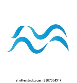 Modern sea symbol. Sea waves. Vector.