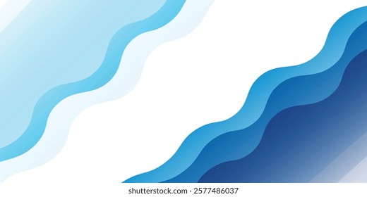 Modern sea waves layered vector background illustration and sea beach vector simple art modern